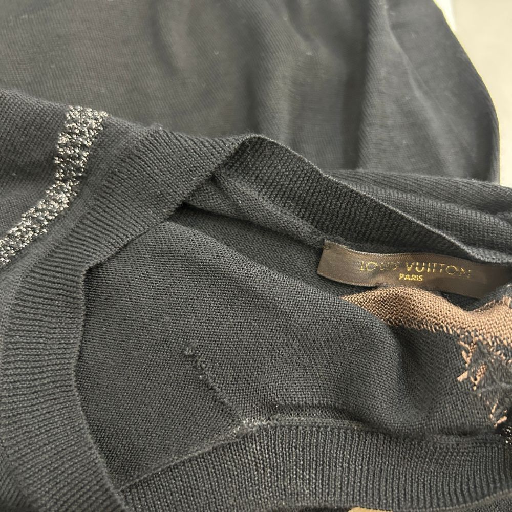 良品 LOUIS VUITTON ルイヴィトン ラメ リボン ジャガード シルク  