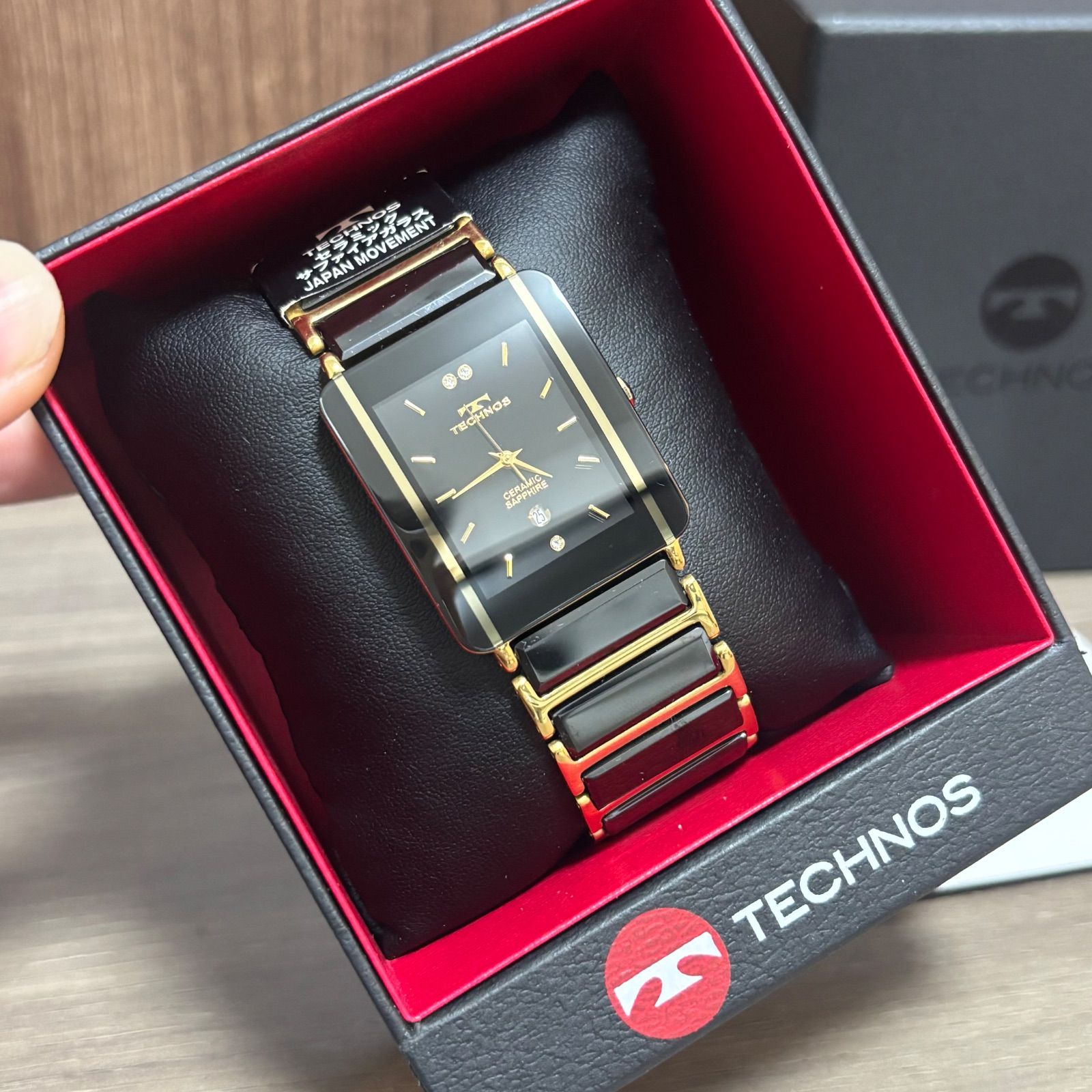 ☆【未使用保管品】稼働品 TECHNOS テクノス セラミック＆サファイア 
