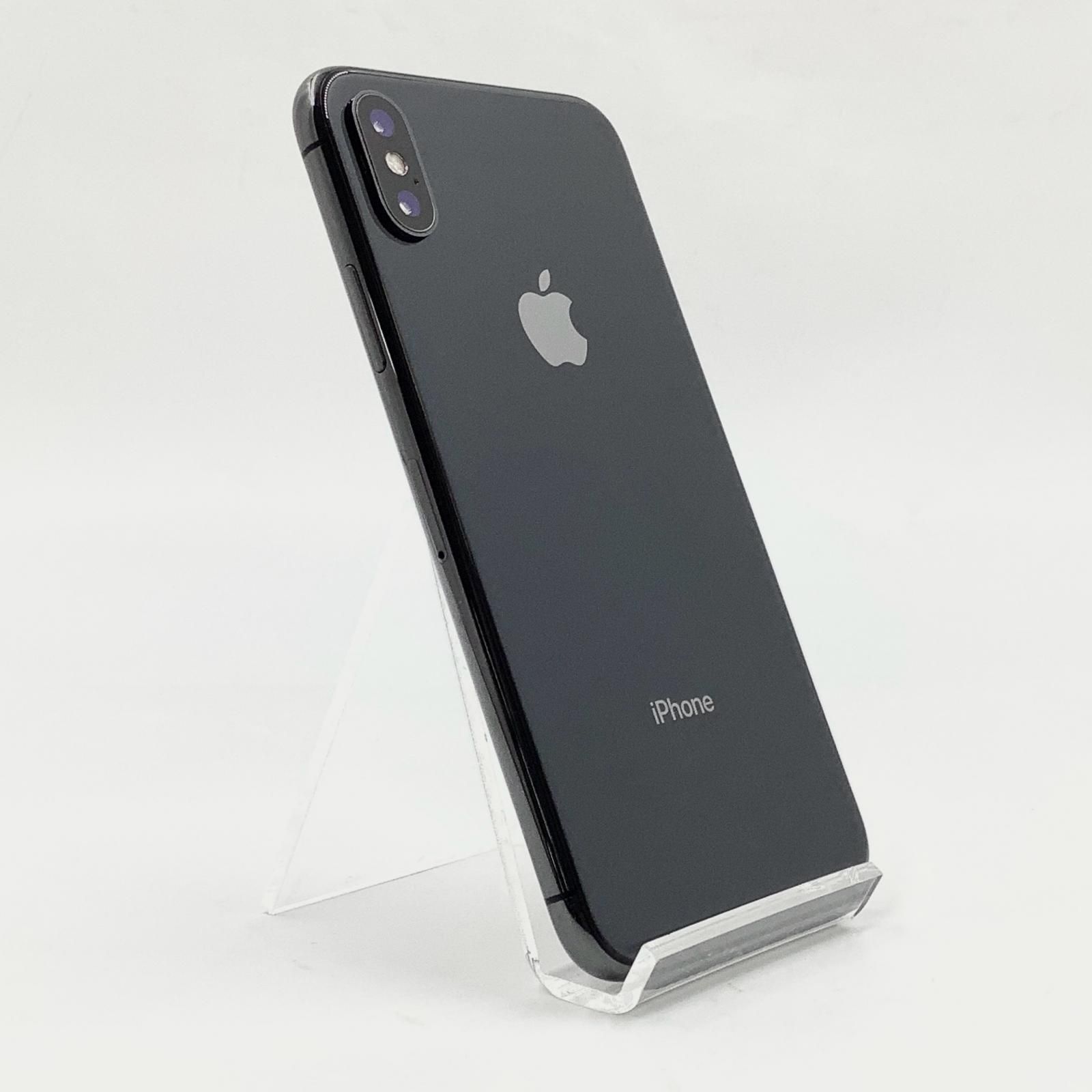 最速発送 Apple iPhone X 256GB スペースグレイ au 白ロム 63% 難有