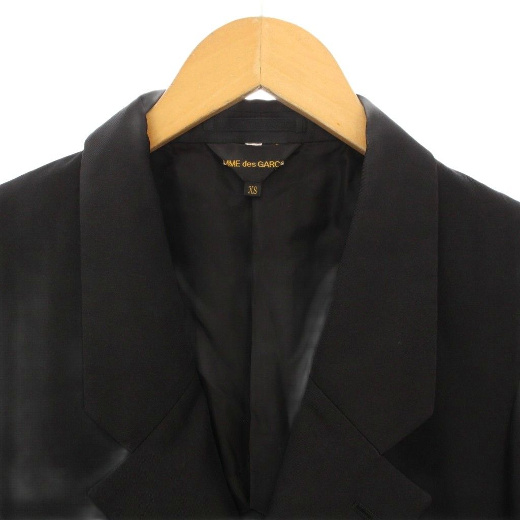 美品✨ブラックコムデギャルソン テーラードジャケット 背抜き ヘリンボーン 黒 BLACK COMME des GARCONS（ブラックコムデギャルソン