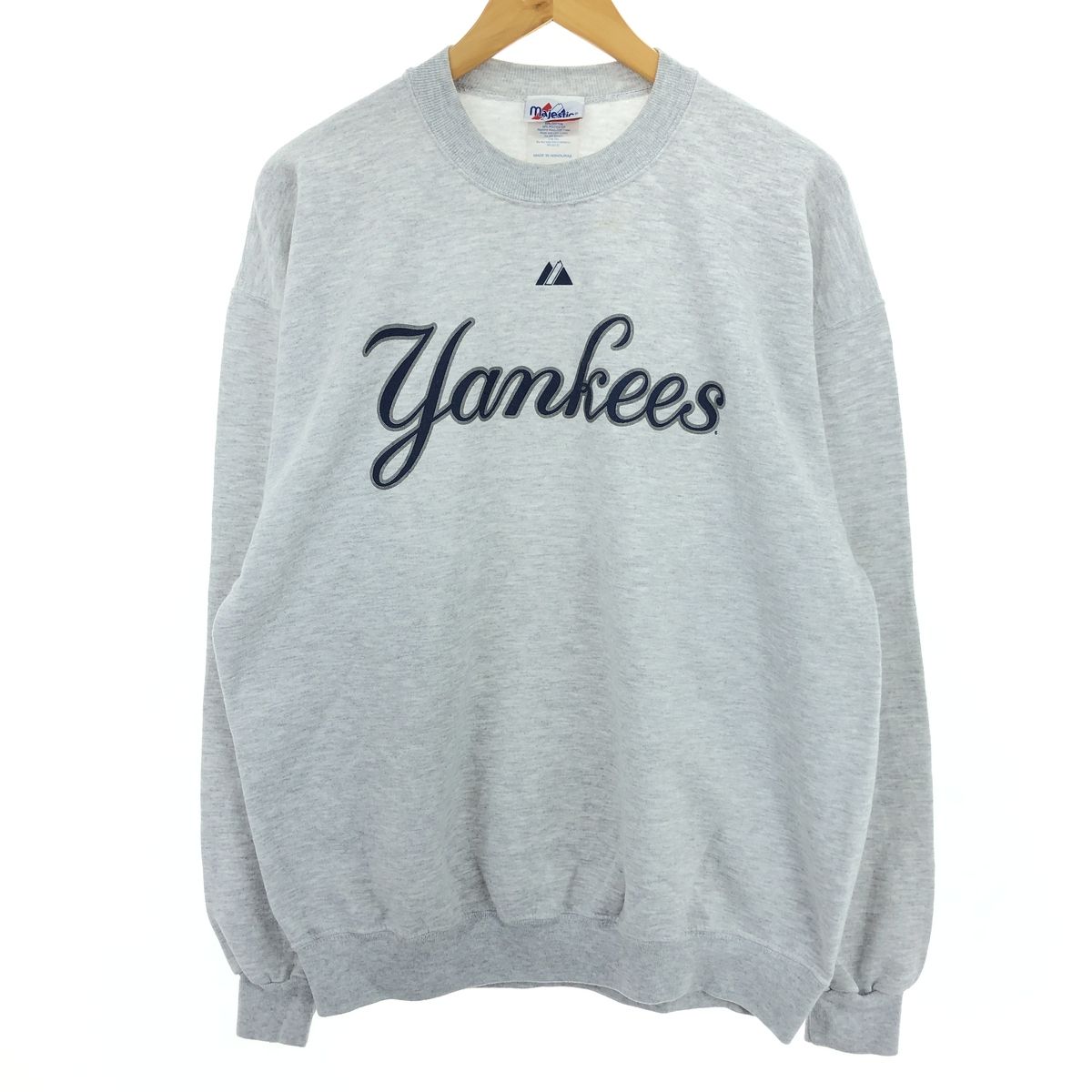 古着 Majestic MLB NEW YORK YANKEES ニューヨークヤンキース フリーススウェットシャツ トレーナー メンズL/eaa408943