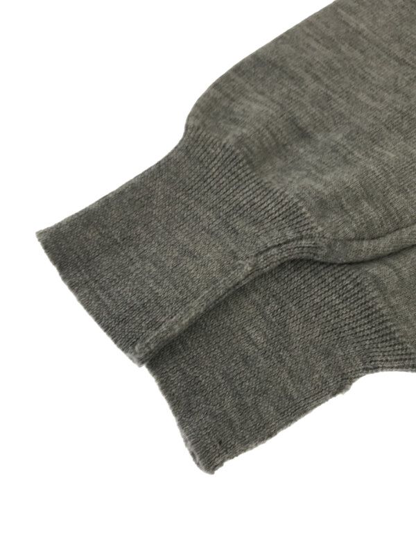 美品 ポロラルフローレン ラムウール 刺繍ロゴ入り ポロニット◆グレー 最高級品 90s POLO ラルフローレン ラムウールニットセーター