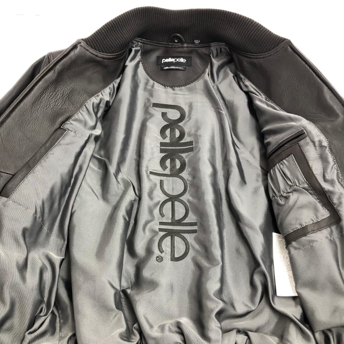 pelle pelle ペレペレ レザージャケット 40 ブラウン メンズ