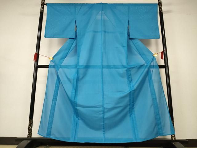 平和屋着物＊夏物 色無地 絽 天色 正絹 AABB2487jd