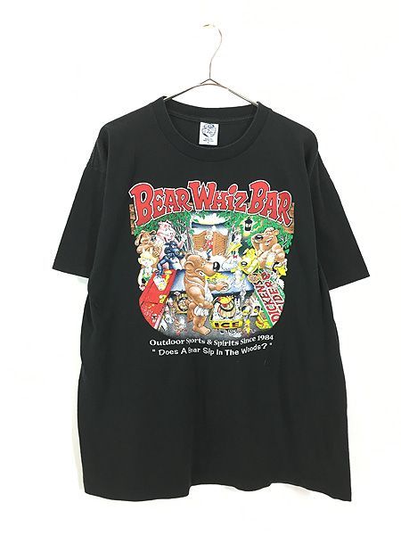 古着 90s USA製 Bear Whiz Bar アニマル ポップ アート T