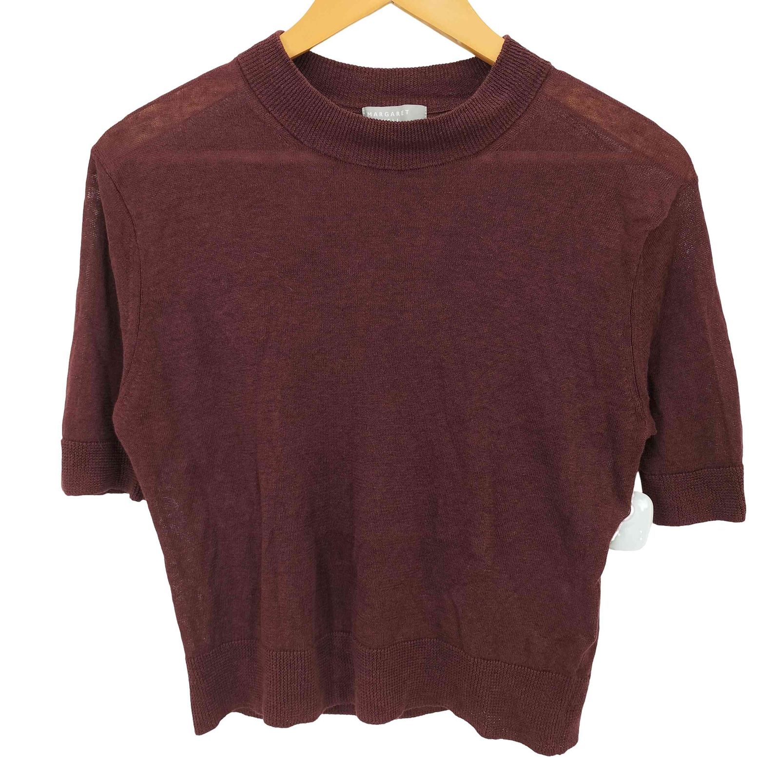 MARGARET HOWELL - MARGARET HOWELL SUPERFINE LINEN JUMPER 578-9163030 半袖 リネン ニット チャコールグレー レディース マーガレットハウエル【中古】5-0505S∞ MARGARET HOWELL(マーガレットハウエル) / 19SS SUPERFINE LINEN