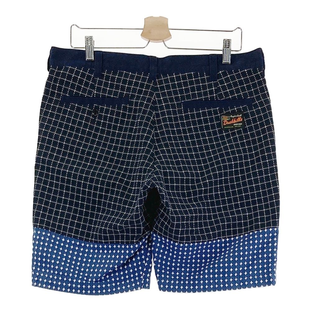 サイズ L ROUGH-SWELL ラフアンドスウェル モデル 裏メッシュ ハーフパンツ 総柄 ネイビー系 240101444116 ゴルフウェア メンズ ストスト