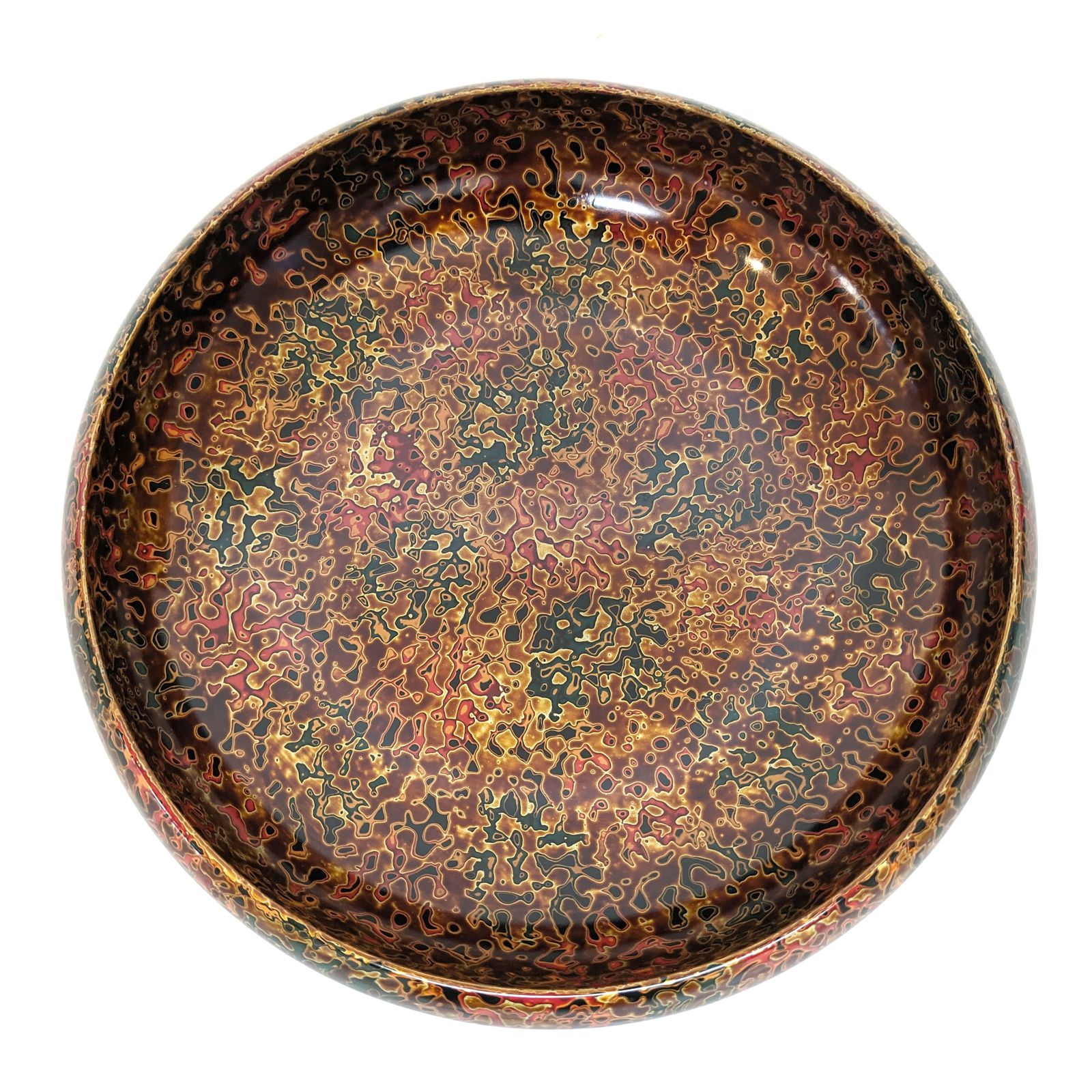 津軽塗（唐塗）バカ塗り・菓子器・漆器・No.230611-18・梱包サイズ80