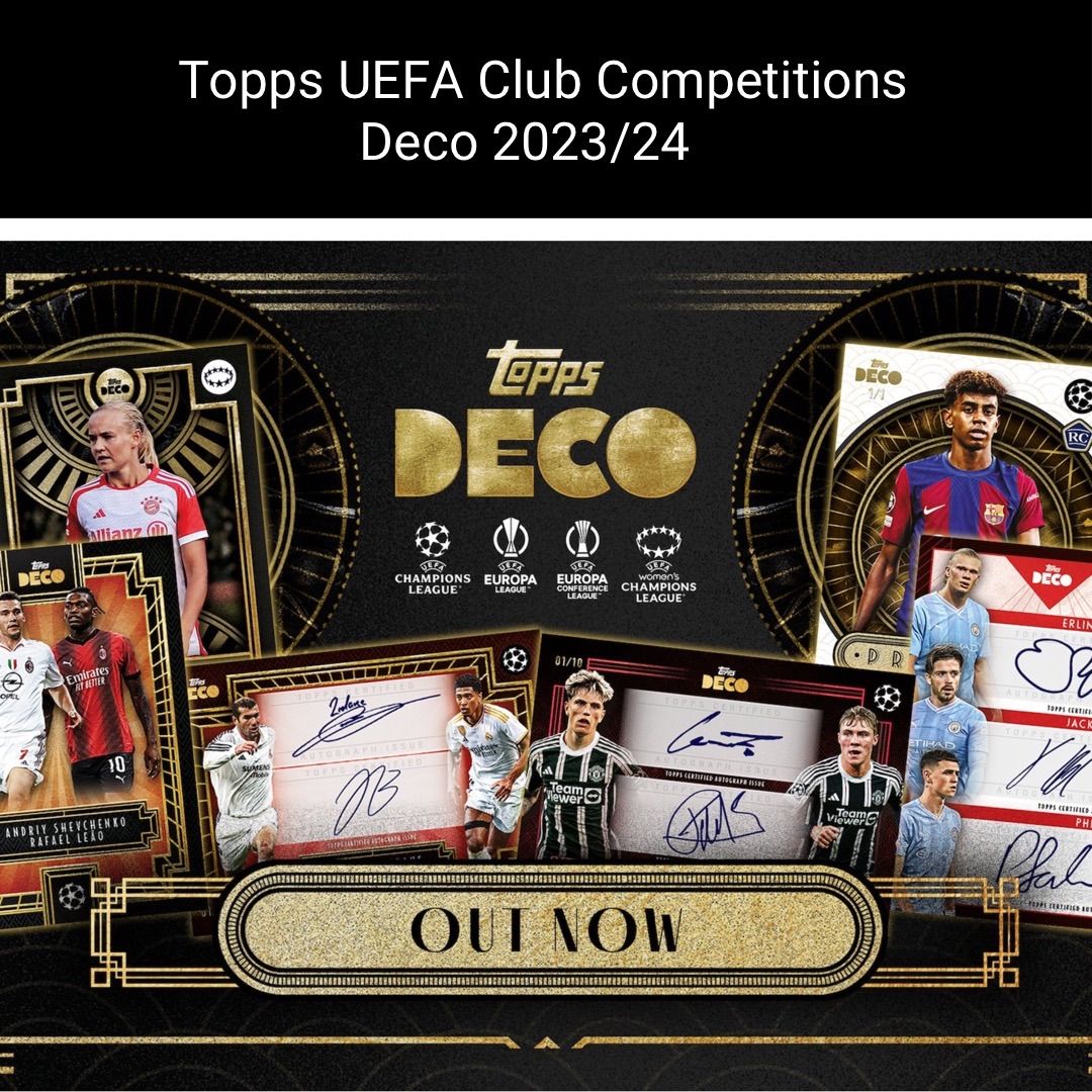 新品 未開封】Topps UEFA Club Competitions Deco 2023/24 Set 1Box ① 
