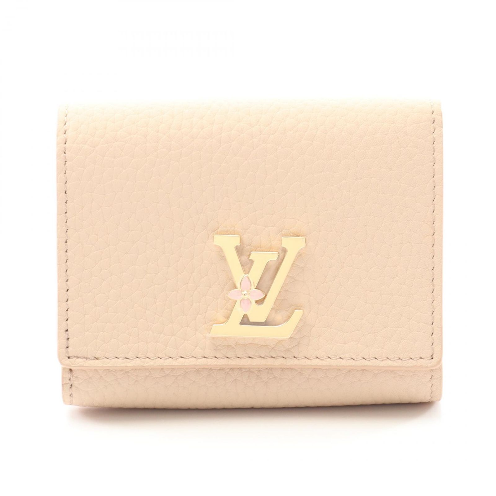 ルイ ヴィトン LOUIS VUITTON 二つ折り財布 ポルトフォイユ カプシーヌ タイニー M14667 サンド レザー ポルトフォイユ カプシーヌ タイニー レディース