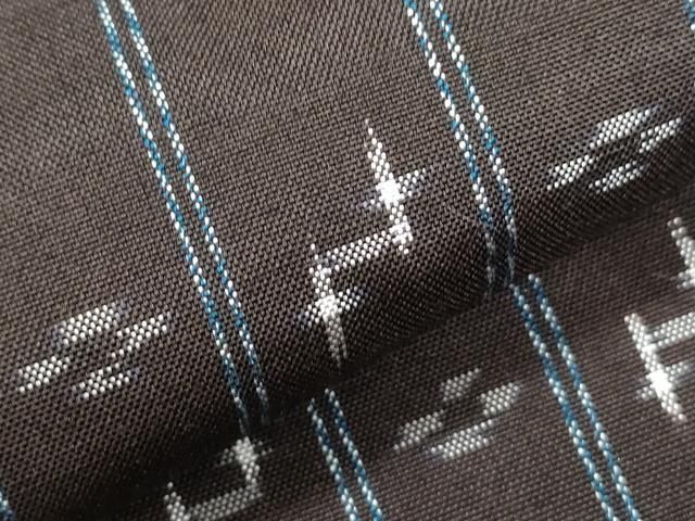 平和屋着物○男性 本場琉球絣 アンサンブル 吉祥間道 正絹 逸品