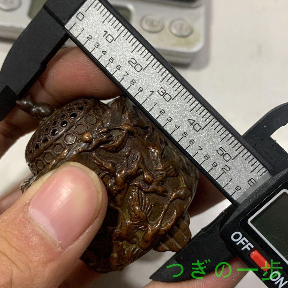 銅器 重工 彫刻 竜鳳薫香炉 美品 茶道具 香道具 工芸品美術品 置物 銅器 重工 彫刻 竜鳳薫香炉 美品 茶道具 香道具 工芸品美術品