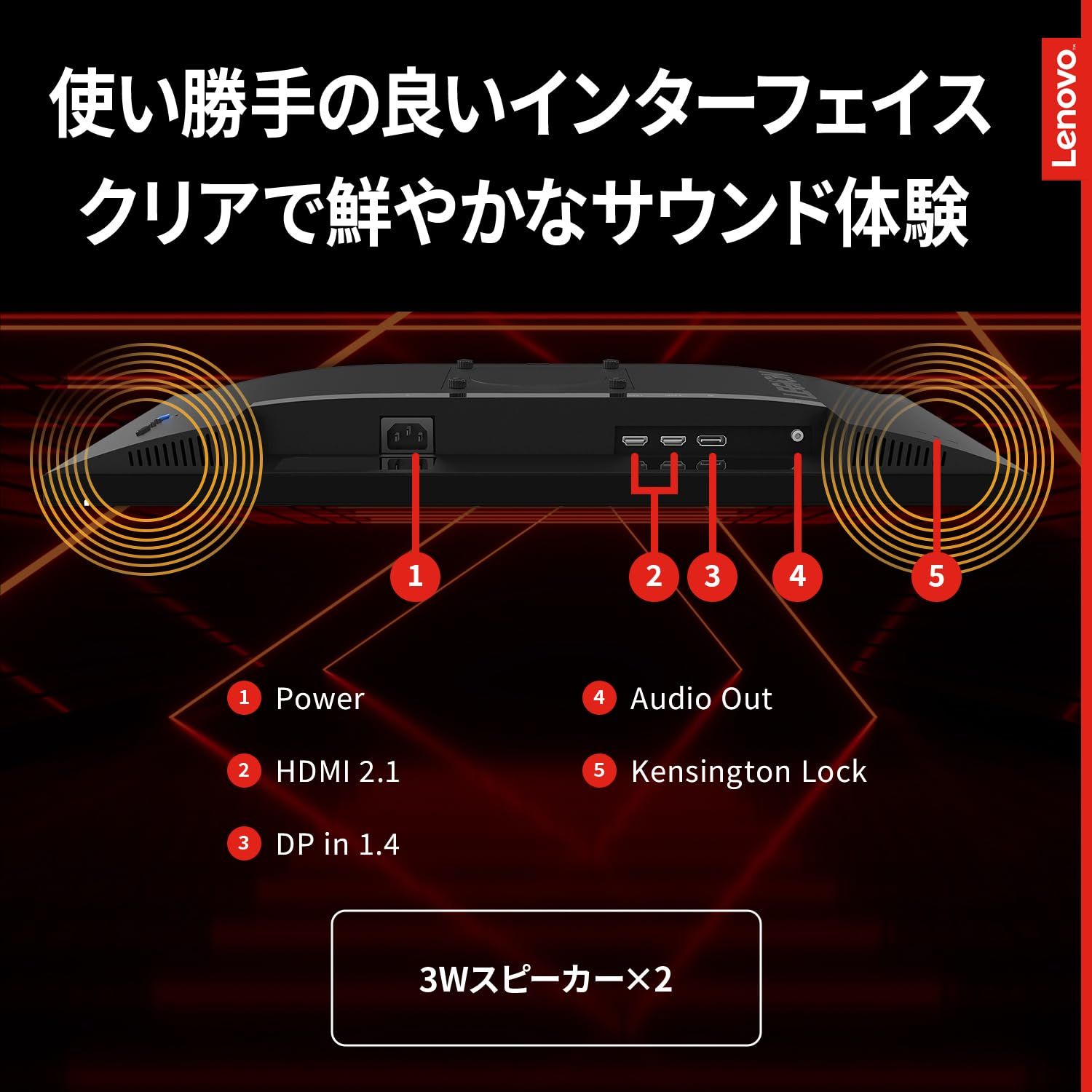 0.5ms 240Hz 非光沢 FHD WLED液晶 チルト対応 VA 24.5インチ VESA モニター ブラック R25f-30 ゲーミングモニター 67B8GACBJP Lenovo