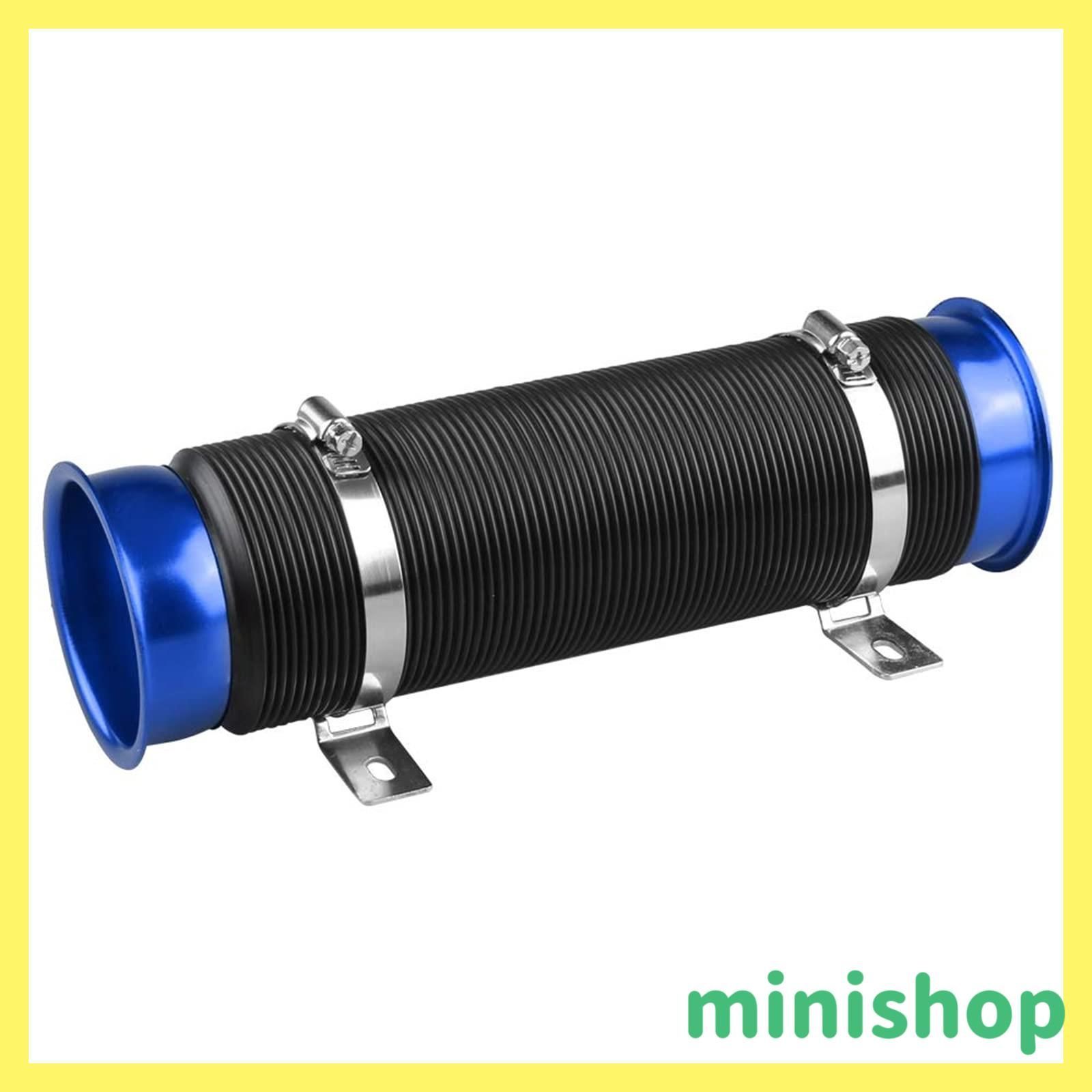 【特価商品】Sporacingrts 汎用 フレキシブルホース エアダクトホース 吸気口76MM フレッシュエアの導入に！長さ30.5cm～104cm インテークパイプ 蛇腹ホース 冷気導入 アルミファンネル付 伸び縮み