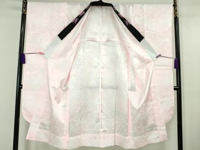 平和屋本店□極上 振袖・長襦袢(無双仕立て・半衿刺繍)セット 駒刺繍