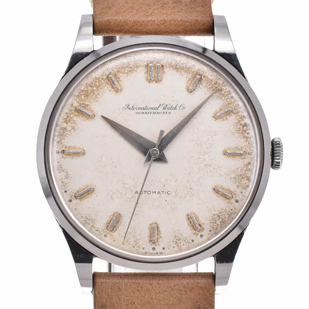 IWC SCHAFFHAUSEN ヴィンテージ SS/レザー Cal.852 自動巻き メンズ N