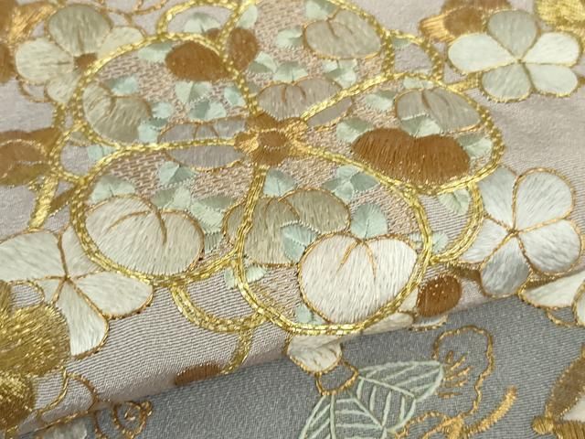 平和屋本店■極上　中国三大刺繍　相良刺繍　総刺繍　訪問着　宝尽くし　枝花文　淡紅藤色地　逸品　DZAB0188kh5 平和屋本店□極上 中国三大刺繍 相良刺繍 総刺繍 訪問着 宝尽くし 枝花