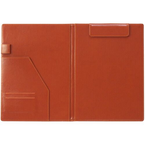 （まとめ買い）セキセイ ベルポスト クリップファイル 二つ折り A4タテ型 ブラウン BP-5724-40 【3冊セット】