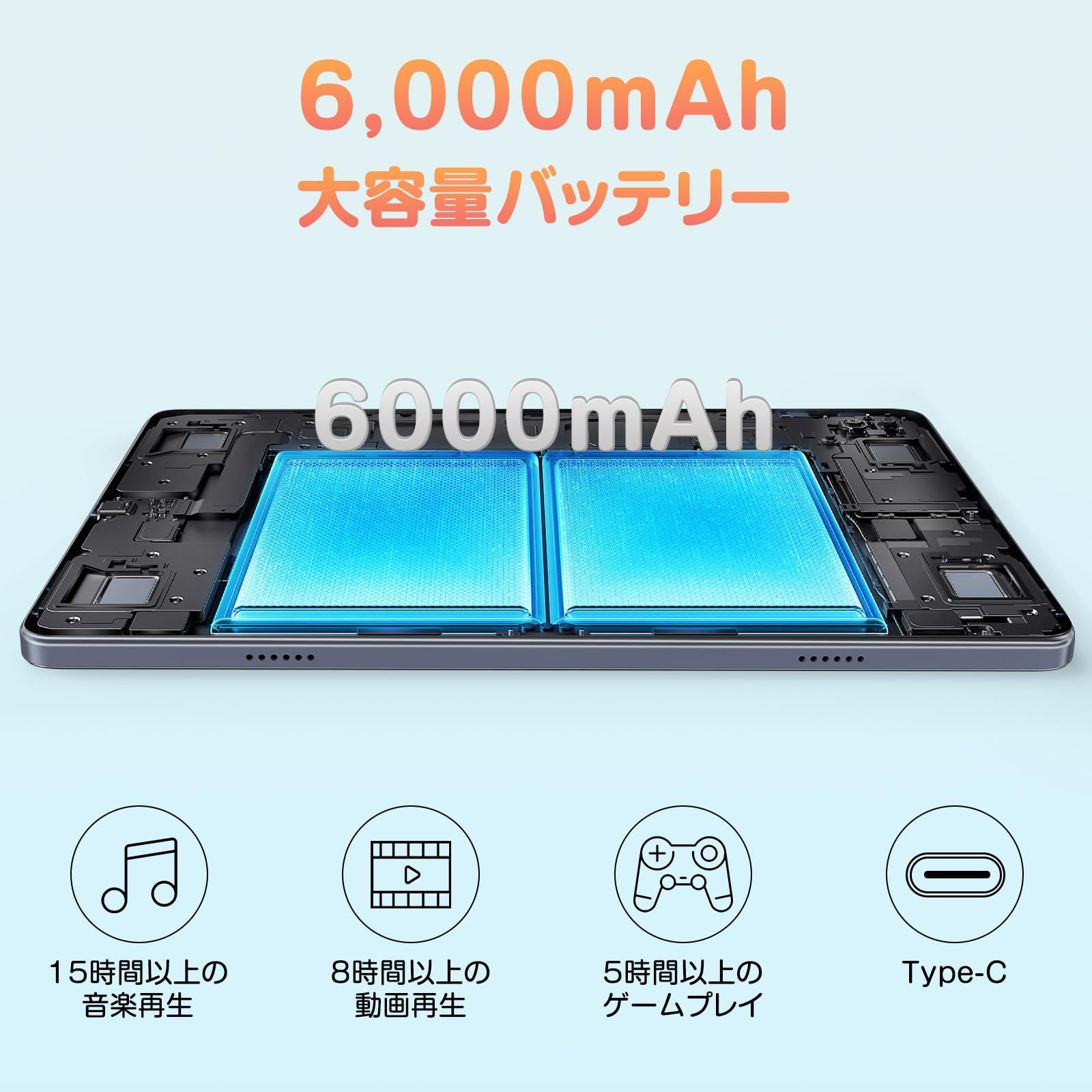 数量限定】1TB TF拡張可能 64GB 6000mAh ROM Type-C 8GB GMS認証 電子