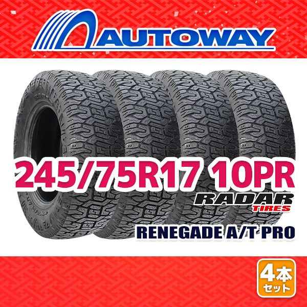 AUTOWAY 245|75R17 サマータイヤ Radar RENEGADE A|T PRO 17インチ 4本セット 夏タイヤ オートウェイ