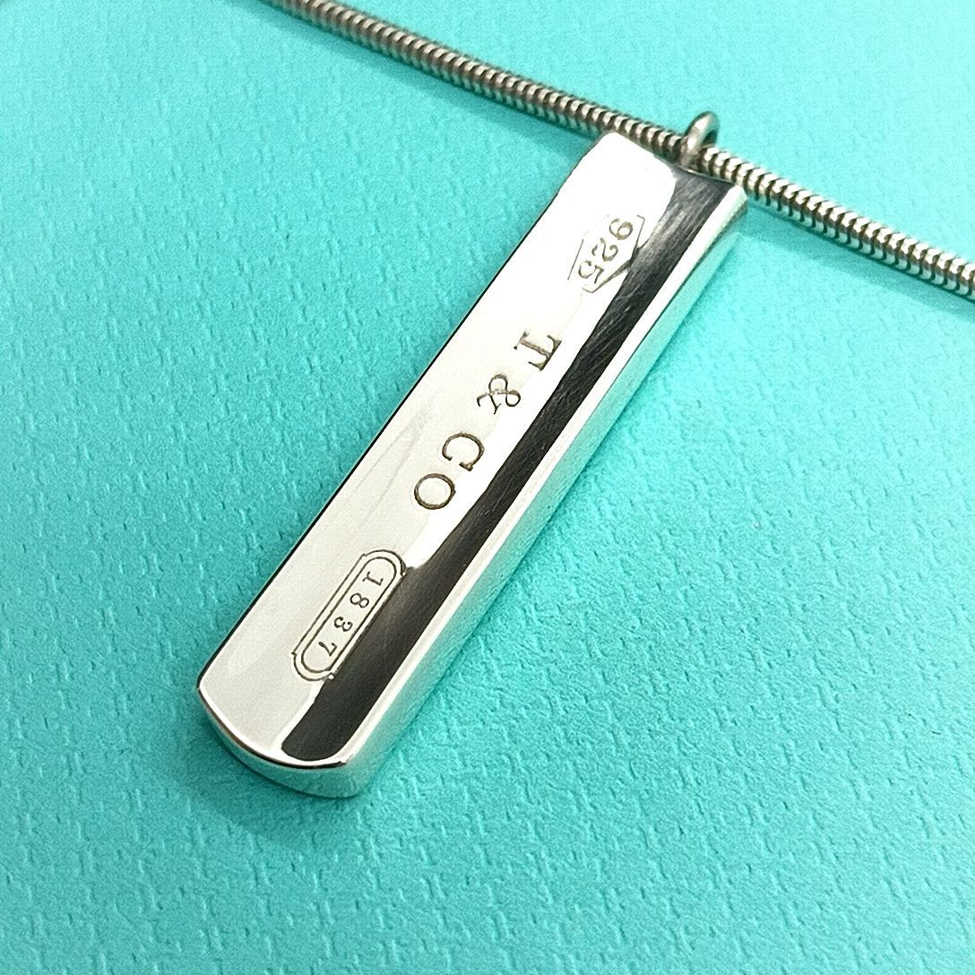 Tiffany&Co. ティファニー ナローバー ネックレス　傷汚れ有り Tiffany & Co. 1837 ティファニー ナローバー 925 シルバー