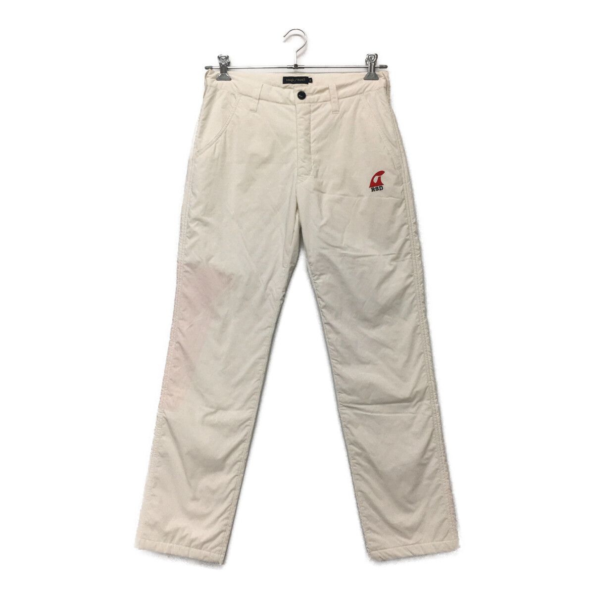 中古 メンズ ラフ＆スウェル roughu0026swell パンツ S 白 ホワイト 中綿入り キルティング 防寒