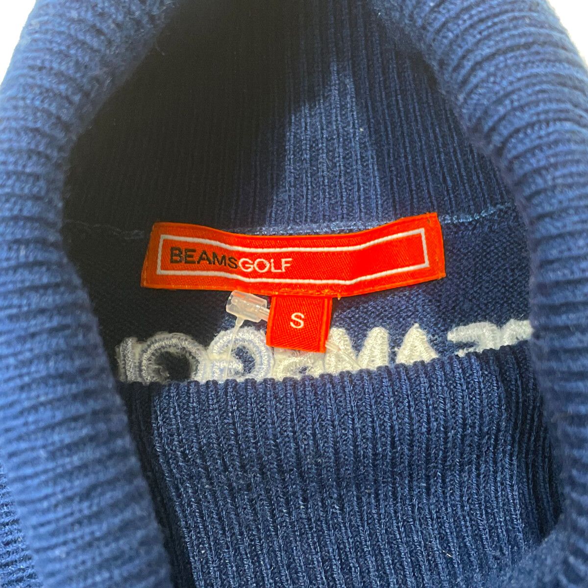 BEAMS - coco 中古 ビームスゴルフ BEAMSGOLF メンズ セーター S 青 ブルー 長袖タートルネック 刺しゅう 中古 メンズ ビームスゴルフ BEAMSGOLF セーター S 青 ブルー
