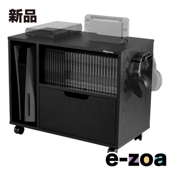 Bauhutte バウヒュッテ ゲーム機収納ラック キャビネットタイプ 幅700mm|ブラック BHS-640G-BK 2648374