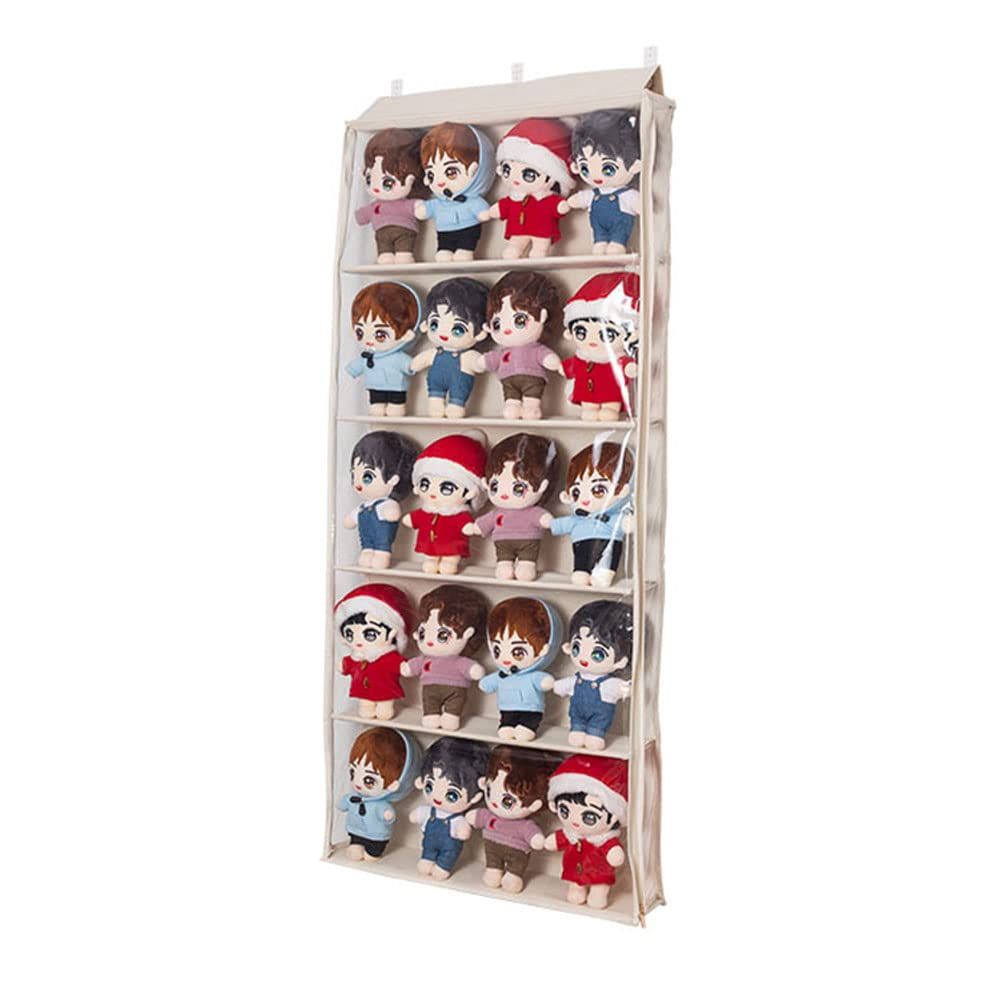コレクションケース 収納ケース 収納ボックス ディスプレイ コレクション ぬいぐるみ 収納 ぬいぐるみウォールポケット 見せる収納 小物 Petmoon ドア掛け収納式ポケット 5段