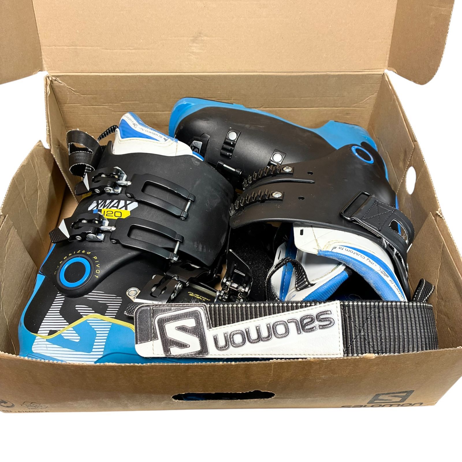 サロモン スキーブーツ 24.5cm XMAX 120 SALOMON 中古現状品 ブルー