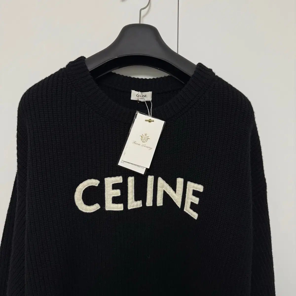 L サイズ CELINE セリーヌ リブ付き ウール オーバ ニット セーター セーター