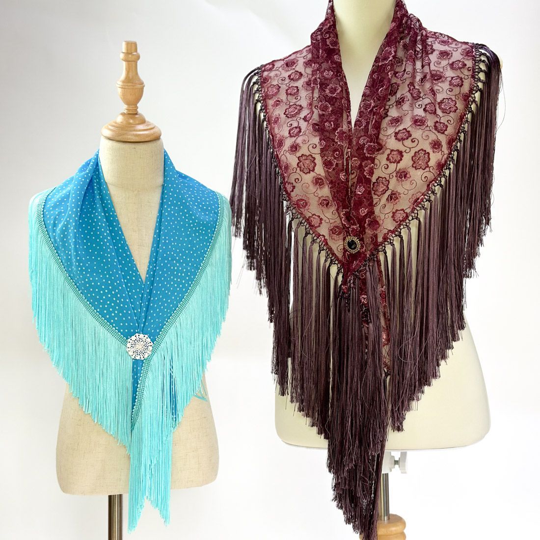 キッズ用】水色×白ドットフレコピキージョ(ce-89)／フラメンコ・ダンス