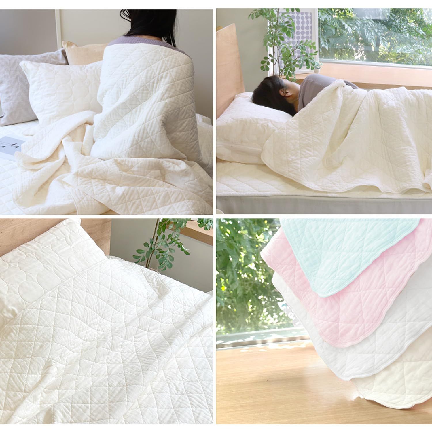 Pasima パシーマ キルトケット ガーゼ 日本製（掛け敷き兼用） (きなり