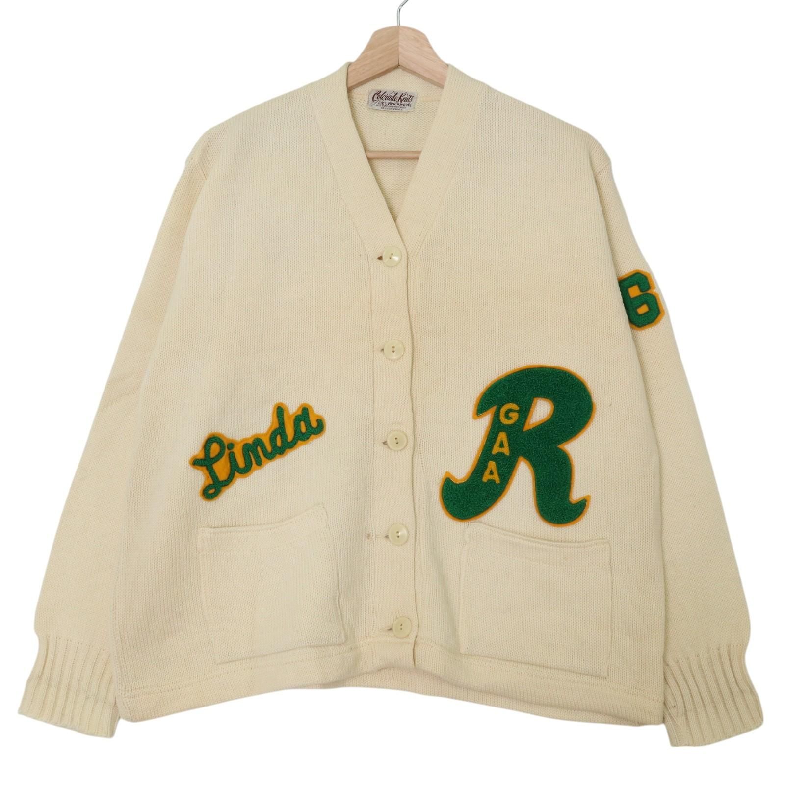 60年代 Colorado Knit レタードニット ウール カーディガン 