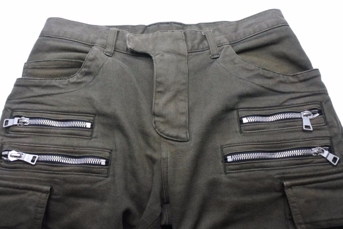 BALMAIN バルマン バイカーパンツ W4HT552C163 JAPAN製 コットン  