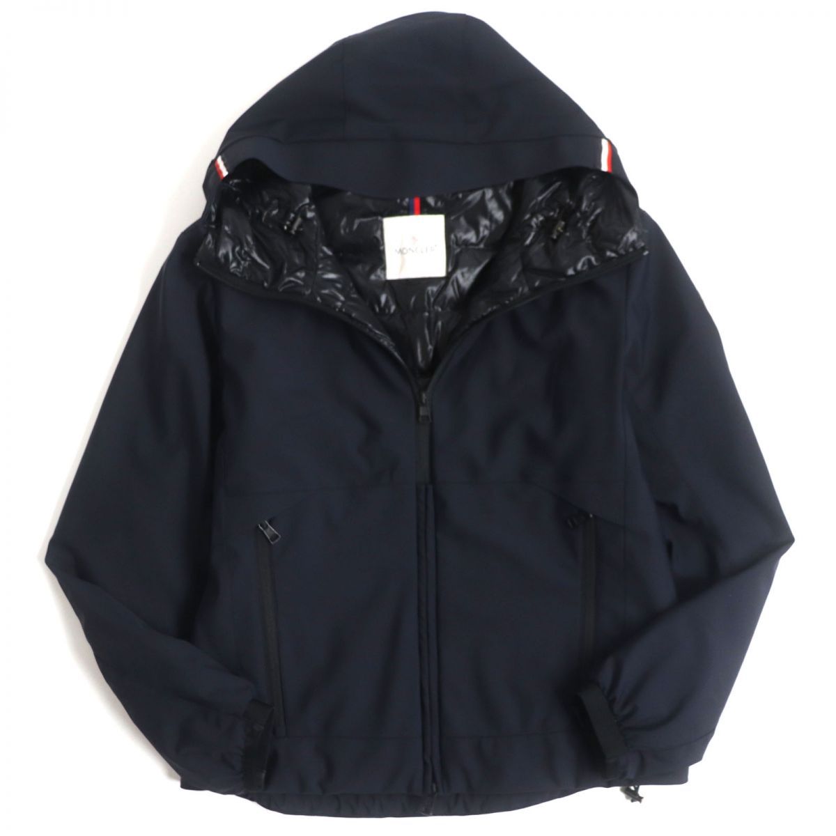 美品▽MONCLER モンクレール HUBERT ロゴワッペン・フード付き WZIP