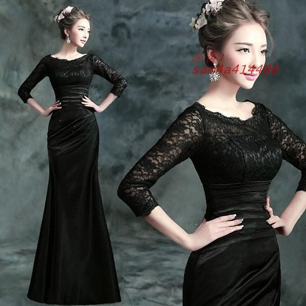 ロングドレス 演奏会用 パーティードレス 結婚式 ドレス ステージドレス ピアノ コー合唱衣装 大きいサイズ 発表会 マキシ丈 成人式 20代30代40代 am4a414486