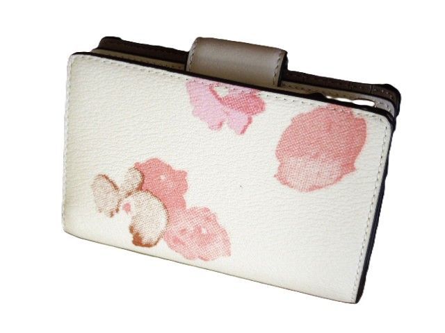 COACH コーチ 二つ折り財布 フローラルプリント CR792チョークマルチ COACH コーチ]財布 二つ折り財布 フローラルプリント CR792 IMCAH