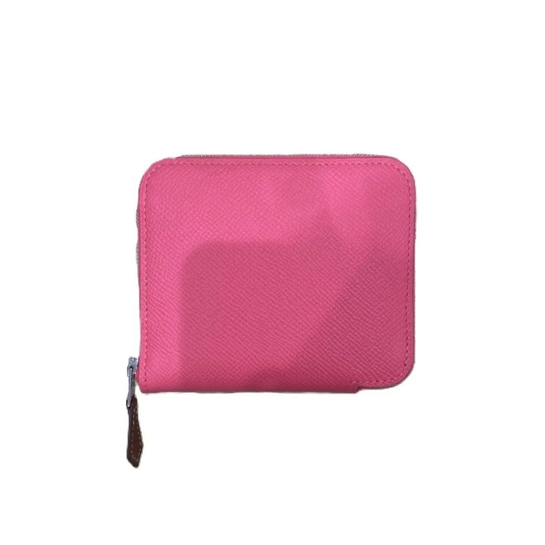 エルメス アザップコンパクトシルクイン エプソンレザー/ピンク