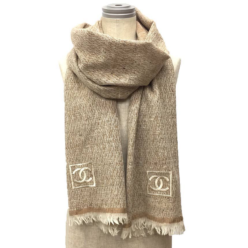 CHANEL シャネル カシミアツイードストール | OBOZ.INFO