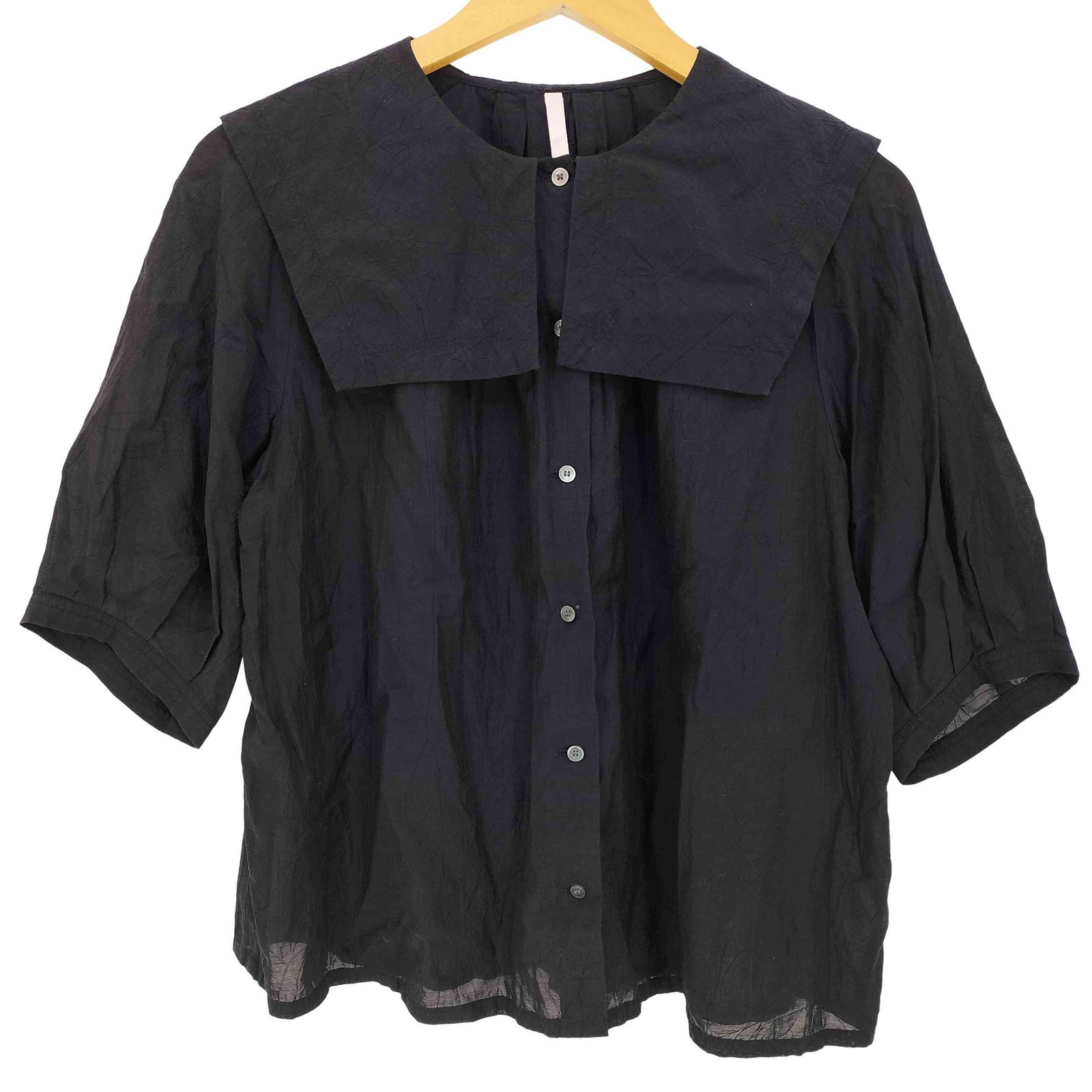 フィグロンドン fig London 22SS Cu/C washer sailor BL セーラー ブラウス レディース FREE