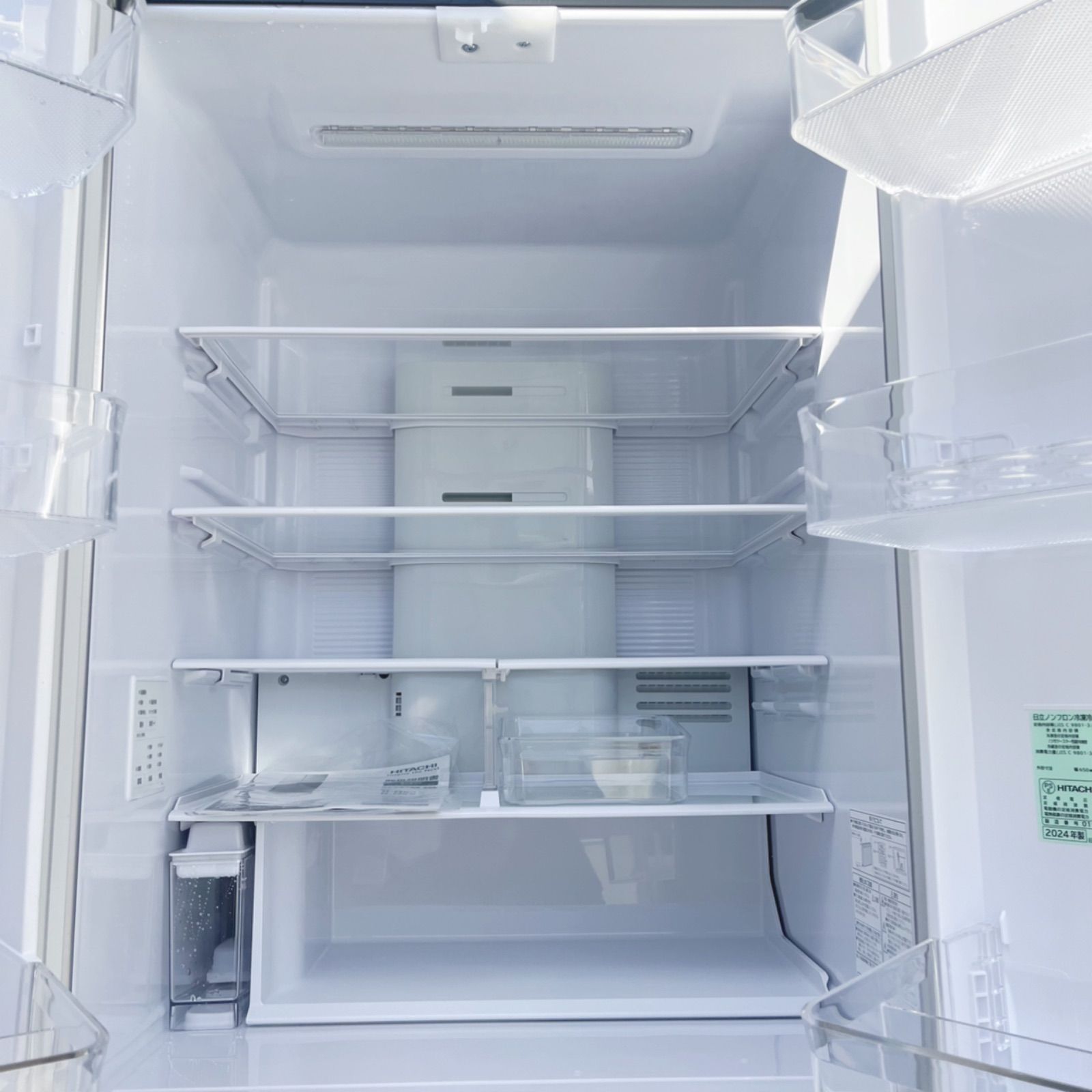 取付無料！日立まるごとチルド 2024年製ステンレスシルバー6ドア冷蔵庫！洗濯機 取付無料！日立まるごとチルド 2024年製ステンレスシルバー6ドア