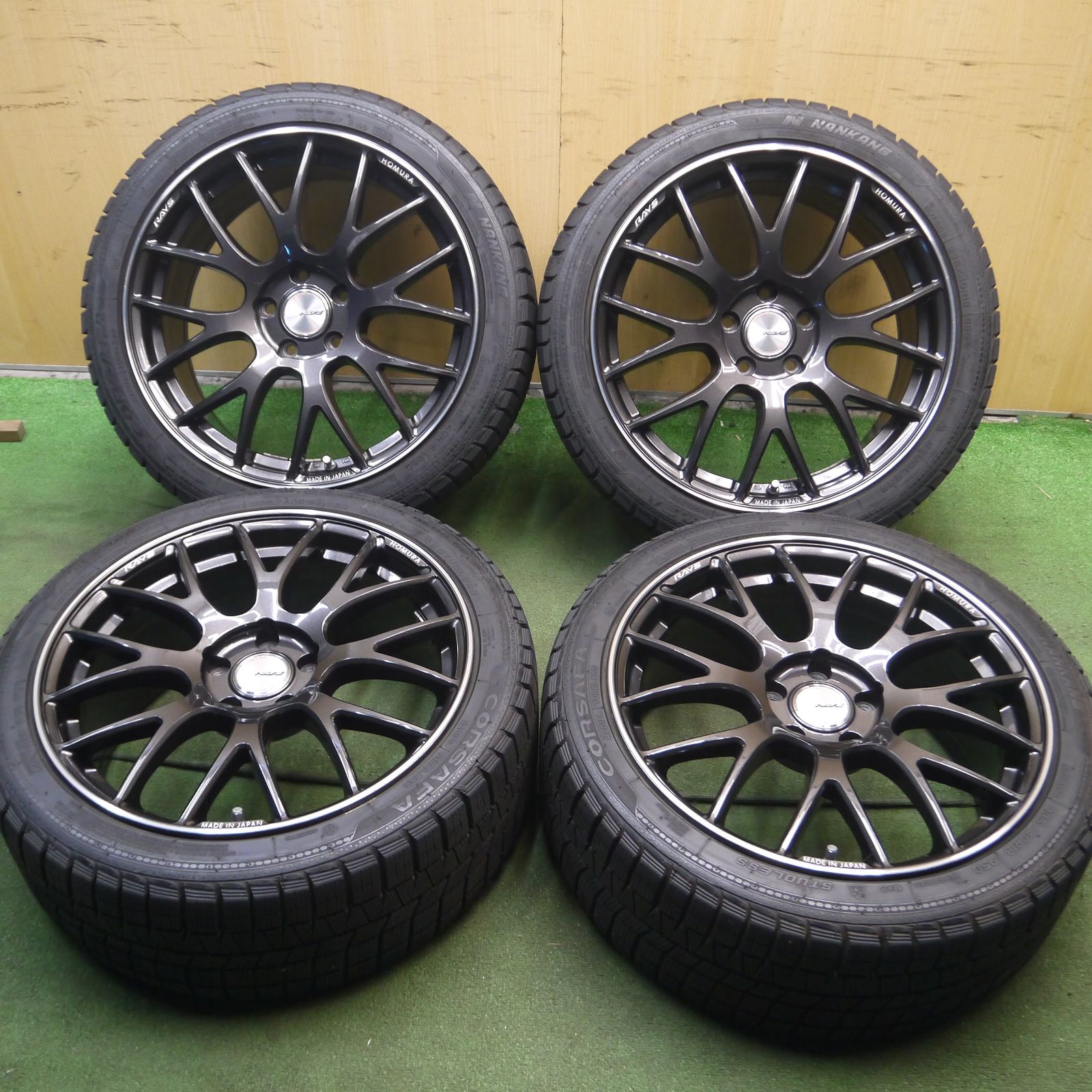 送料無料*バリ溝！21年！キレイ！9.5分☆ベンツ 等 スタッドレス RAYS HOMURA 2X8 GTS 235/40R18 ナンカン  CORSAFA レイズ ホムラ 18インチ PCD112/5H☆4011711Hス - メルカリ