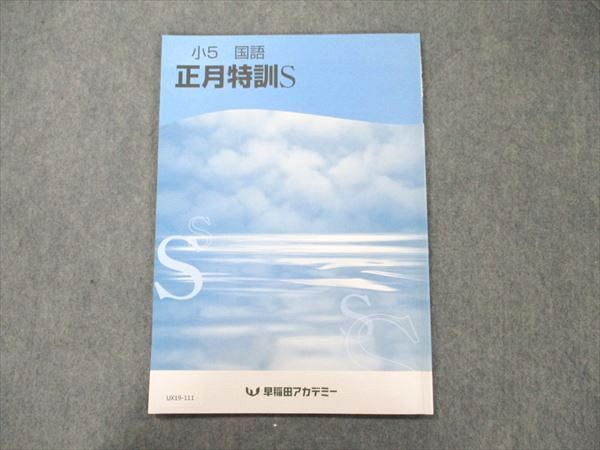 UX19-111 早稲田アカデミー 小5 国語 正月特訓S 04s2B - メルカリ