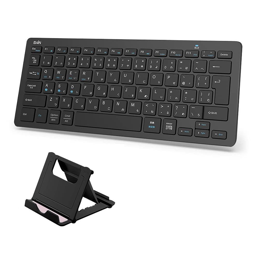 【数量限定】日本語配列 bluetooth キーボード マルチペアリング アイ ｢スタンド付き｣ パッド タブレット用キーボード ipad ダブレット スマホ ノートPC Ewin パソコン mac android ios Windows対応 (ブ