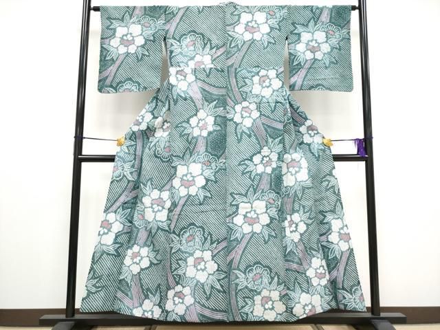 平和屋着物 上 夏物 浴衣 有松鳴海絞り 枝花文 綿 CYAA3086s5