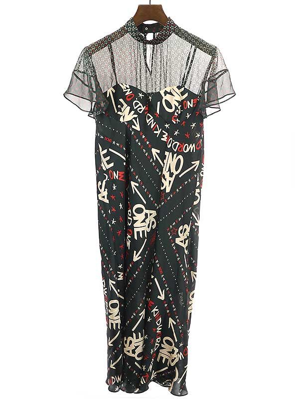 sacai 23SS Eric Haze Print Dress ワンピース 1 sacai サカイ 23SS Eric Haze Print Dress 切替ワンピース 23