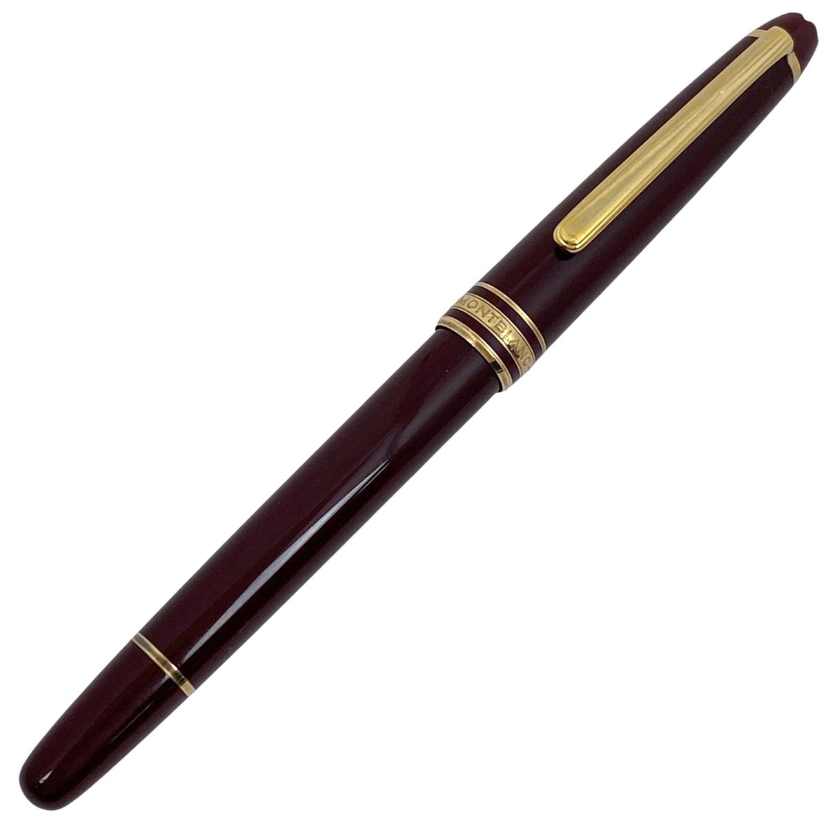 在庫一掃 モンブラン MONTBLANC マイスターシュテュック 万年筆 文房具 筆記具 K18 万年筆 プラスチック ボルドー