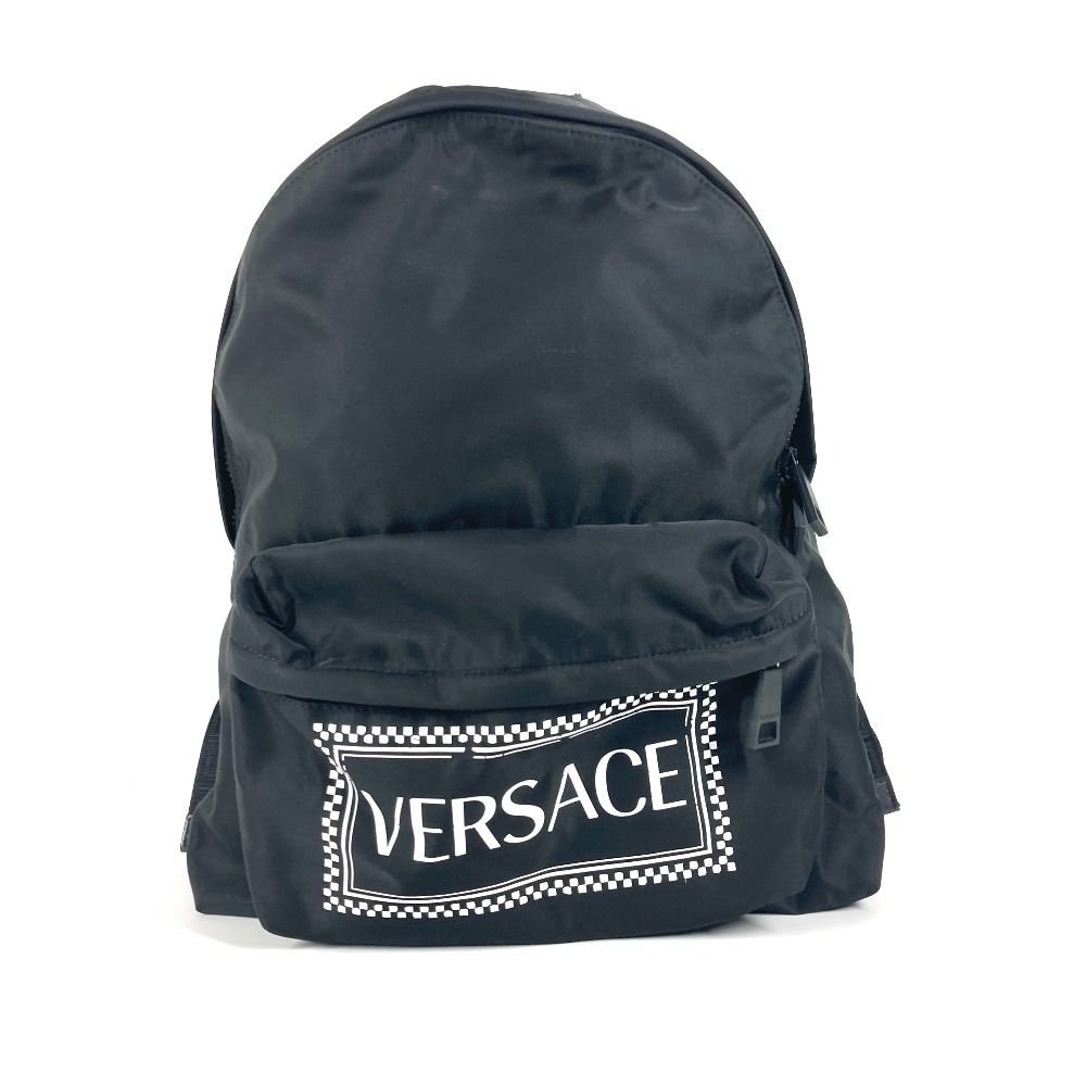VERSACE ブラック バックパック　リュック　ナイロン 楽天市場】ヴェルサーチ バックパック メデューサ ロゴ ナイロン