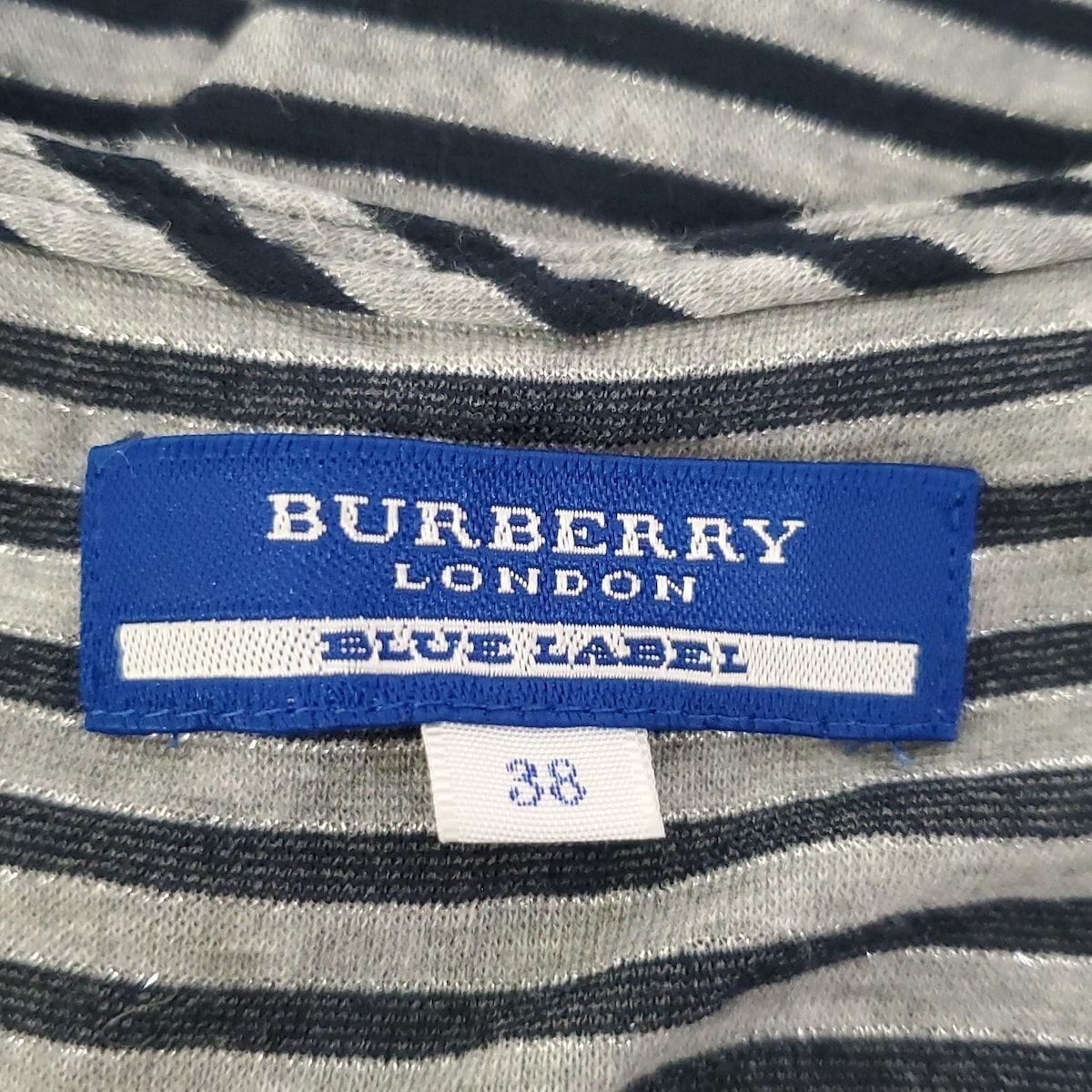 グレー×ネイビー クルーネック